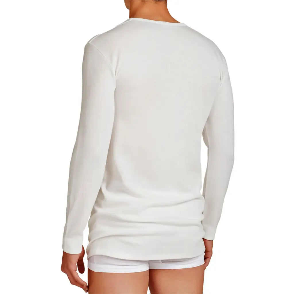 Selected Maglia Uomo Active Slim Fit Manica Lunga: Morbida In Lana E Poliestere, Bianco