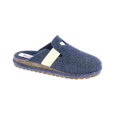 MICHELLE | Pantofola donna in lana cotta con glitter e suola