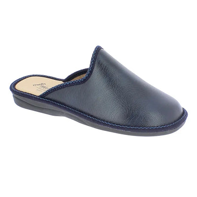 MICHELLE | Pantofola uomo in pelle sintetica | 40 / BLU