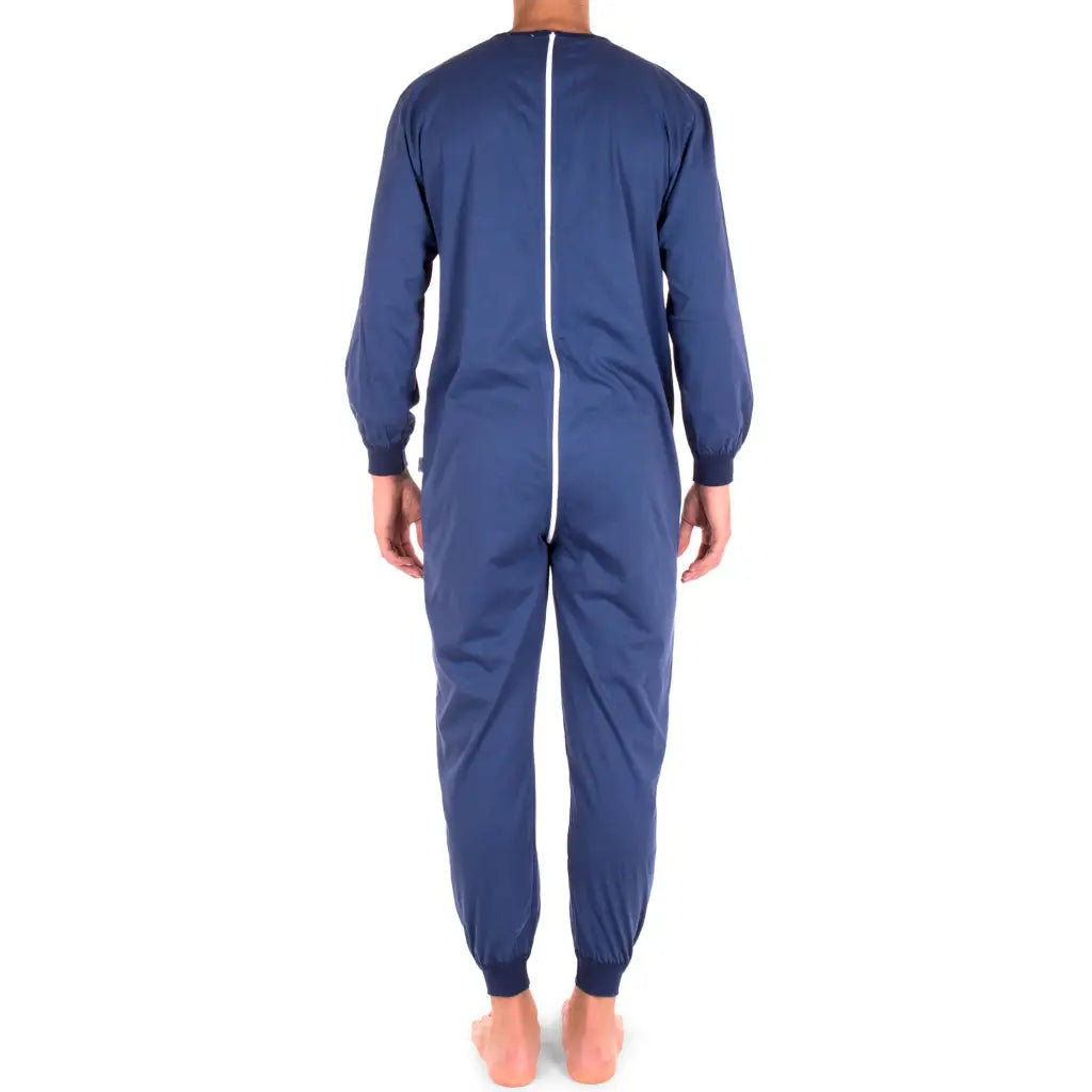 Mariotti lab pigiama tutone intero a tinta unita con cerniera in