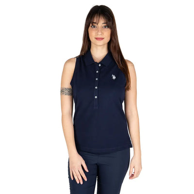 U.S. POLO ASSN. | Polo smanicata donna in cotone piquè