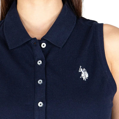 U.S. POLO ASSN. | Polo smanicata donna in cotone piquè