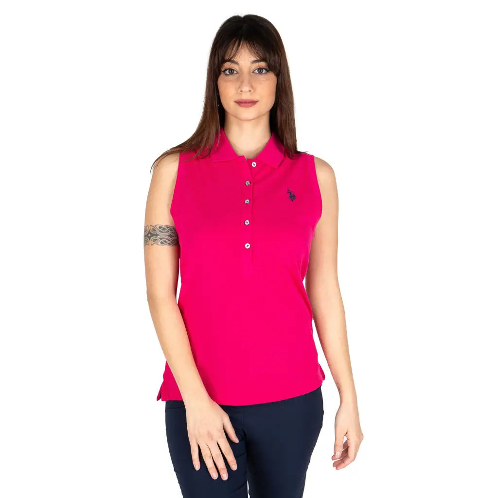 U.S. POLO ASSN. | Polo smanicata donna in cotone piquè Prim
