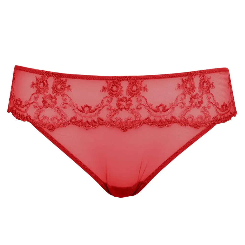 SI E’ LEI | Slip donna in tulle ricamato Glam | 2 / ROSSO