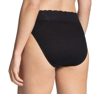 CALIDA | Slip in puro cotone con balza in pizzo elastico