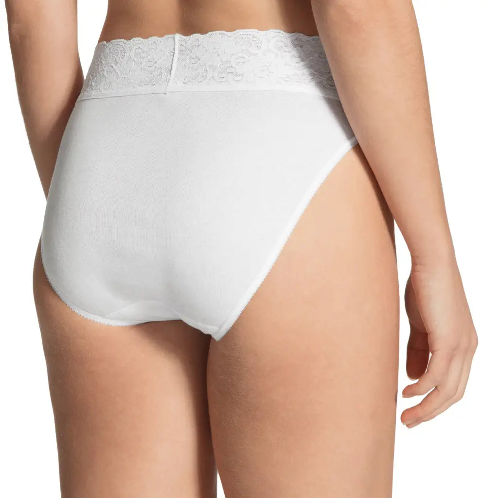 CALIDA | Slip in puro cotone con balza in pizzo elastico