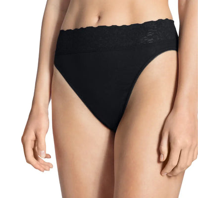 CALIDA | Slip in puro cotone con balza in pizzo elastico
