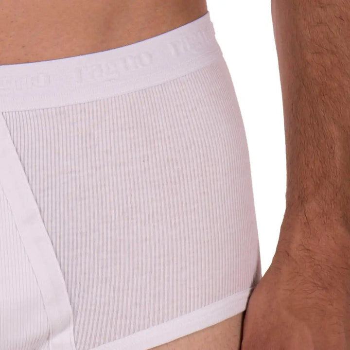 Ragno slip uomo alto aperto in costina di cotone ragno