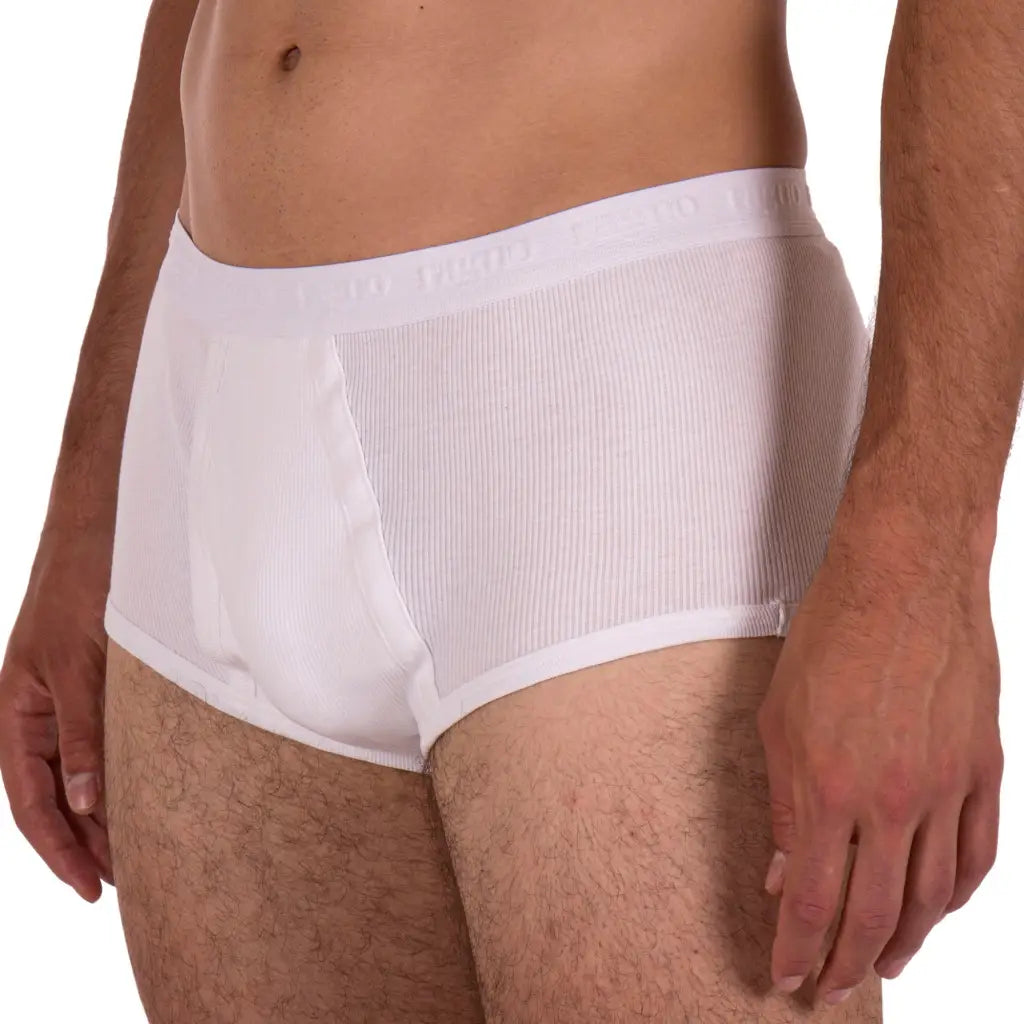 Ragno slip uomo alto aperto in costina di cotone ragno