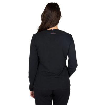 U.S. POLO ASSN. | T-shirt donna a manica lunga con scollo