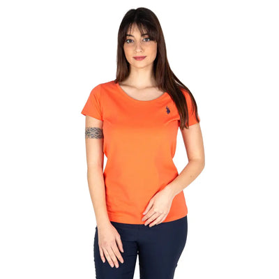 U.S. POLO ASSN. | T-Shirt donna a mezza manica paricollo in