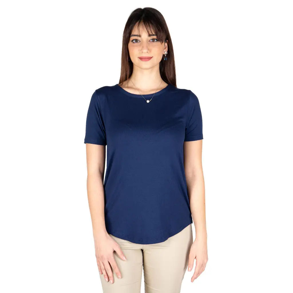 MARIOTTI LAB | T-shirt donna a mezza manica paricollo