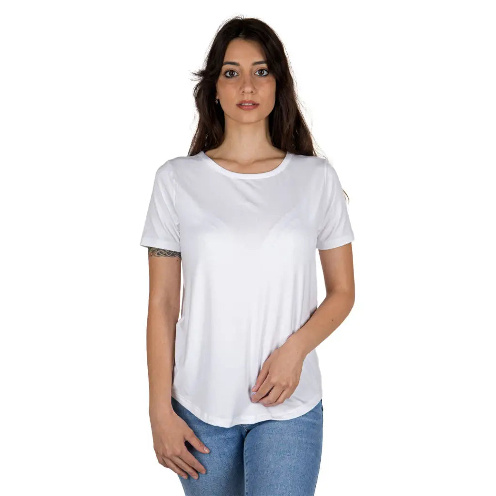 MARIOTTI LAB | T-shirt donna a mezza manica paricollo