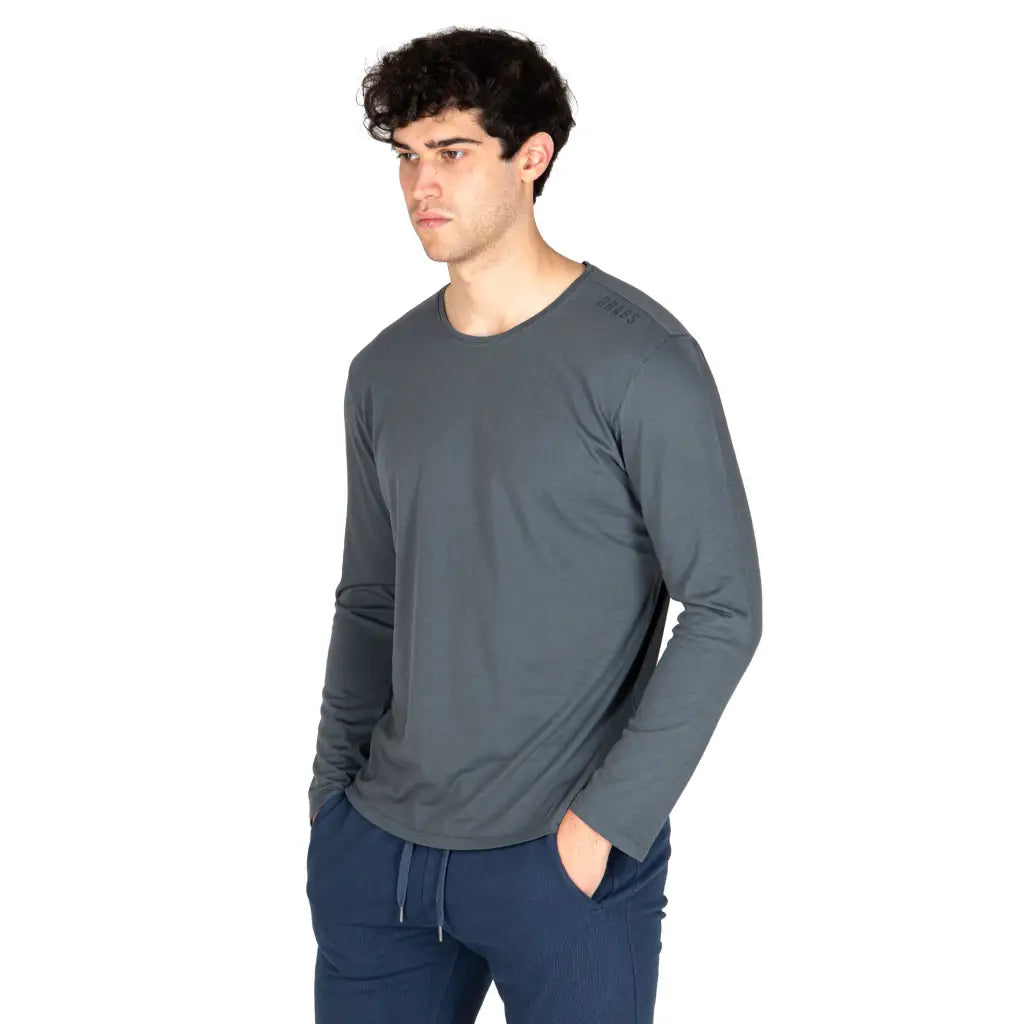 GRABS | T-Shirt uomo a manica lunga in cotone biologico