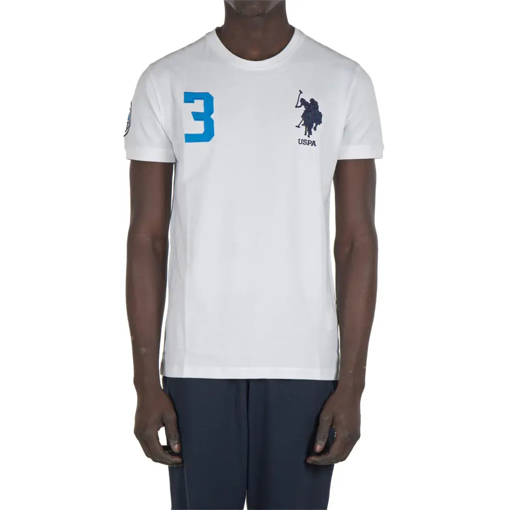 U.S. POLO ASSN. | T-shirt uomo a mezza manica paricollo in