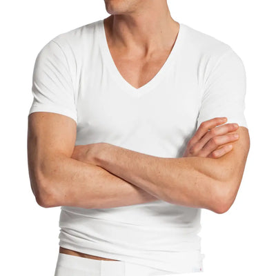 CALIDA | T-Shirt uomo mezza manica scollo a V in cotone ela