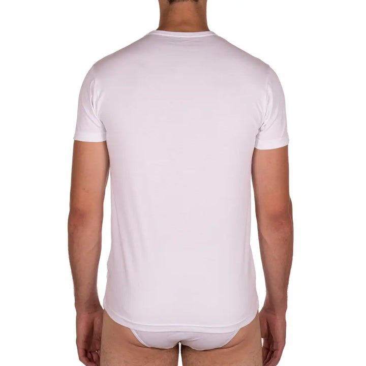 Emporio armani t shirt uomo paricollo a mezza manica con logo in cotone elasticizzato emporio Mariotti Lab Digital Store