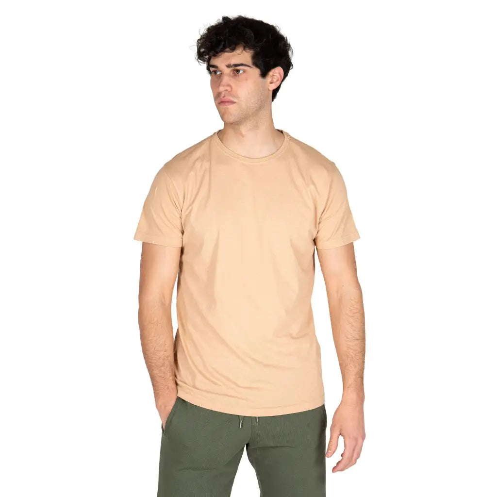 DATCH | T-shirt uomo paricollo a mezza manica in cotone