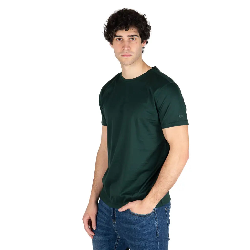 DATCH | T - shirt uomo paricollo a mezza manica in cotone