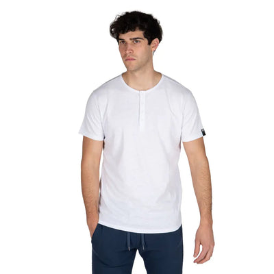 DATCH | T-shirt uomo serafino a mezza manica in cotone