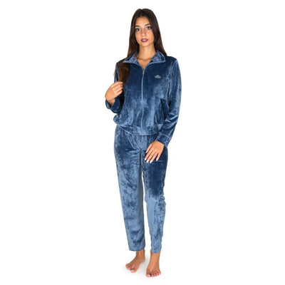 B&B | Tuta donna con zip in ciniglia di B&B | 44 / JEANS